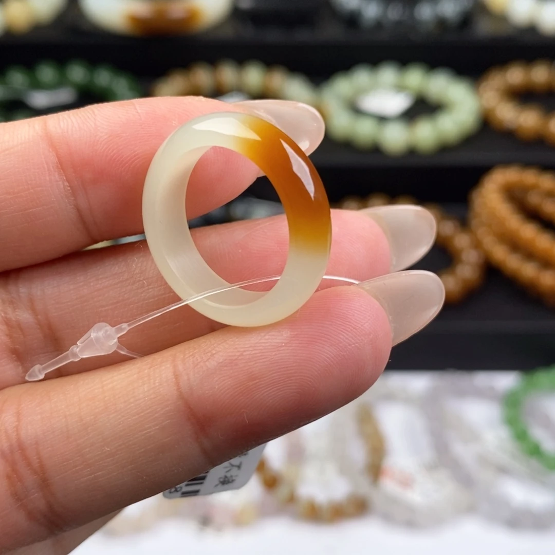 和田玉戒圈未镶嵌圈口18.2