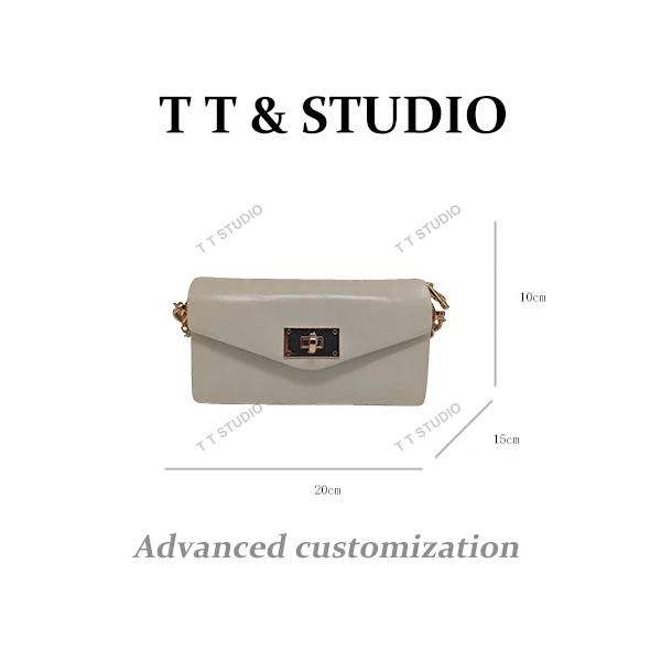 【TT Studio】SD-5373-奶油白RAIN.CUN时尚简约腋下斜跨轻奢女包