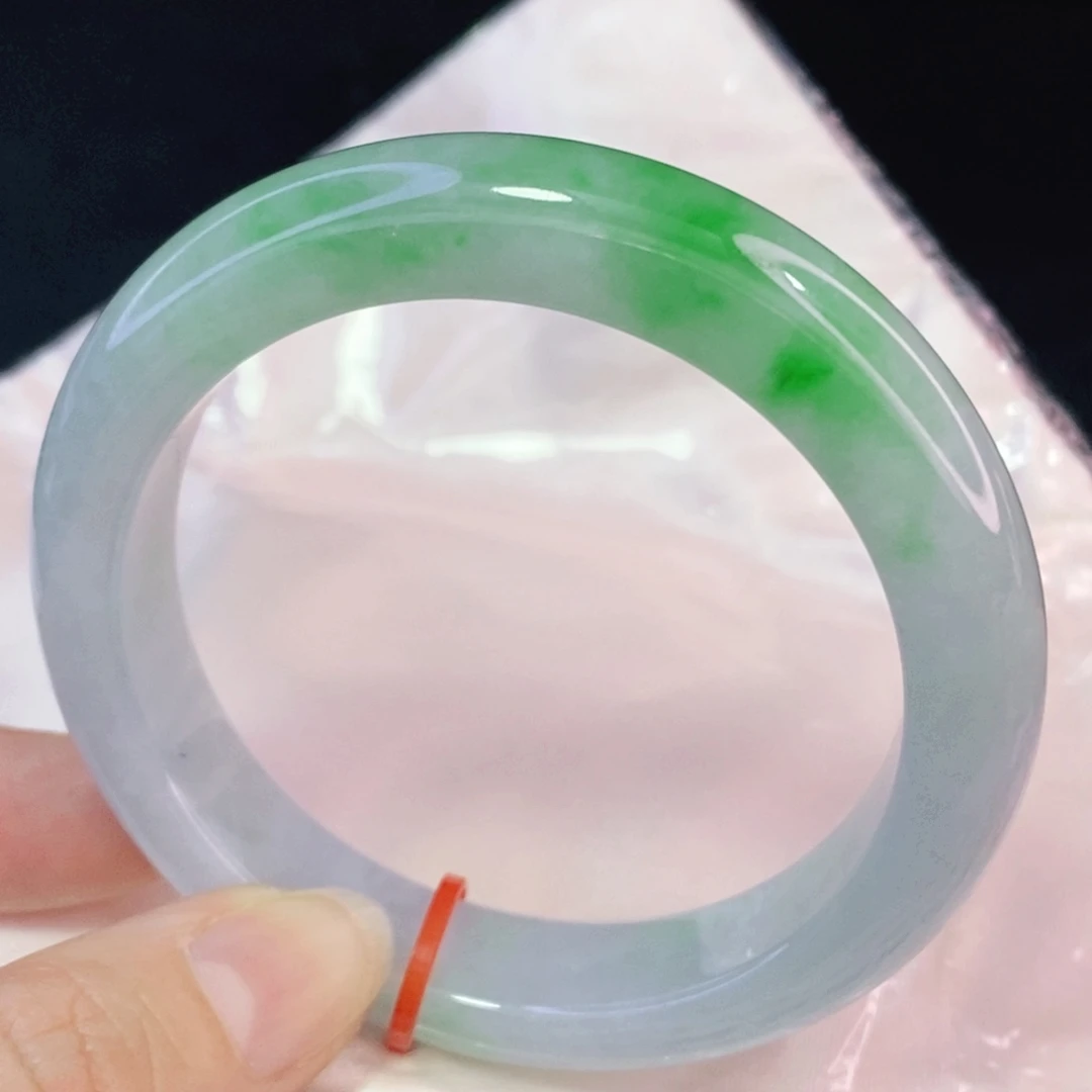 未镶嵌手镯翡翠57.3正圈  （13）