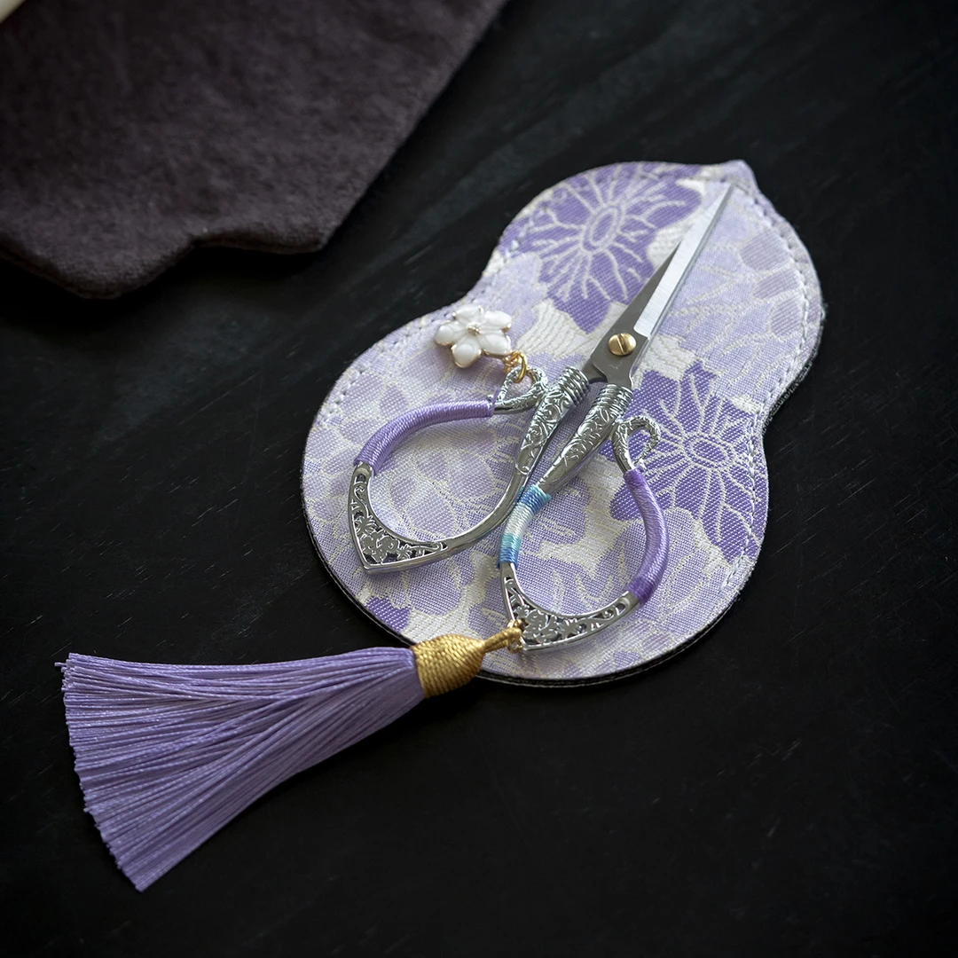 国风流苏茶剪刀小茶道茶艺茶叶袋茶包剪精致茶室配件