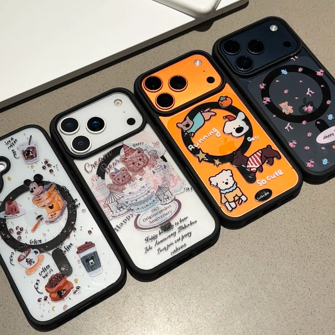 ZMGX可爱动物系列适用iPhone17/16pro磁吸手机壳苹果15/14/13透明