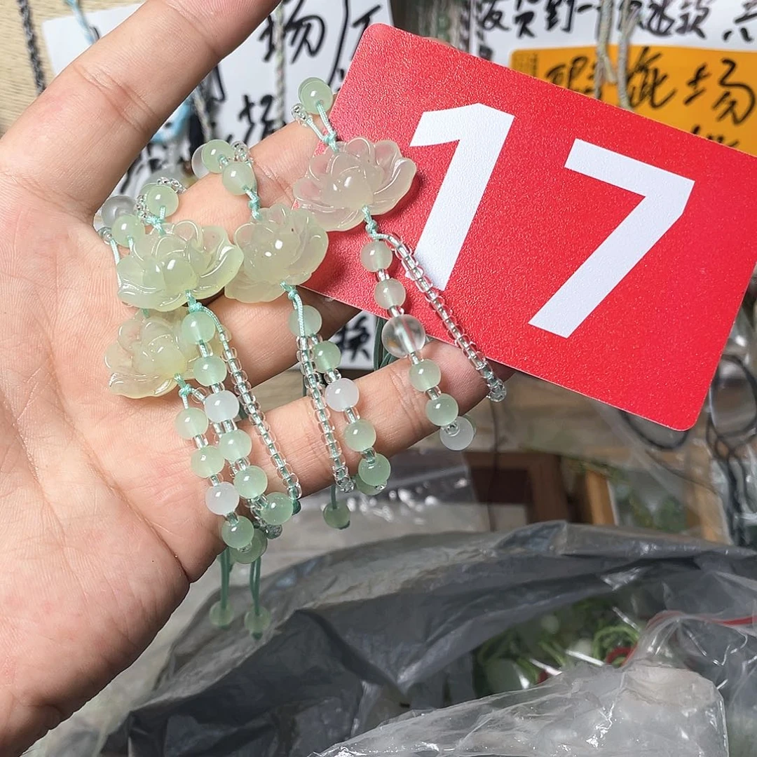 蛇纹石玉合金颈饰