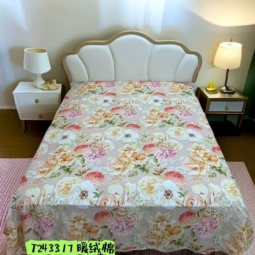 【大斜纹床单】加厚斜纹单人双人通用床单-花开富贵