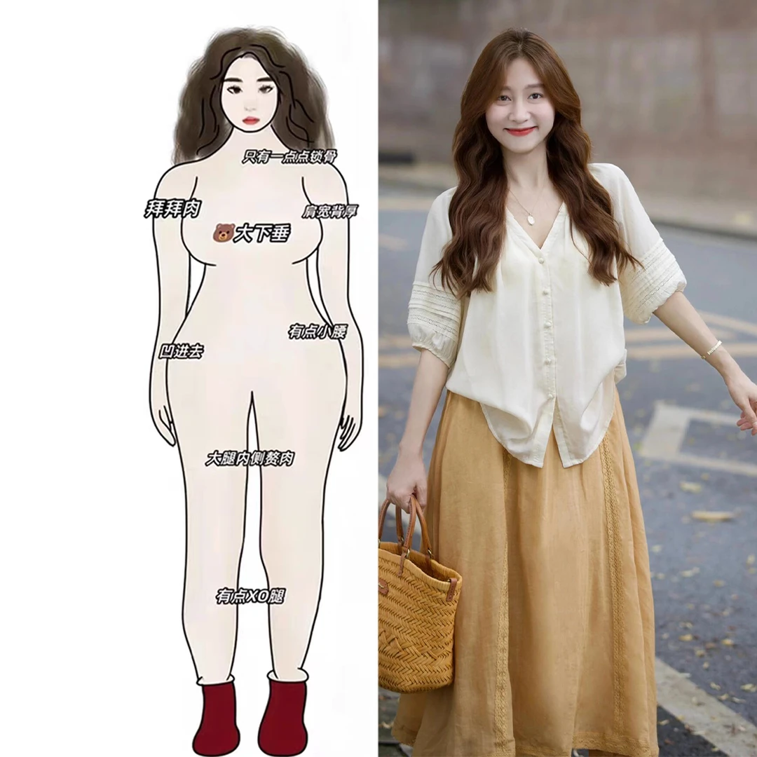 A363+A362初夏穿搭穿搭套装裙短袖衬衫半身裙大码微胖女生连衣裙