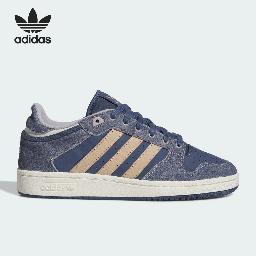 Adidas/阿迪达斯正品三叶草男女低帮翻毛皮运动板鞋IH3066