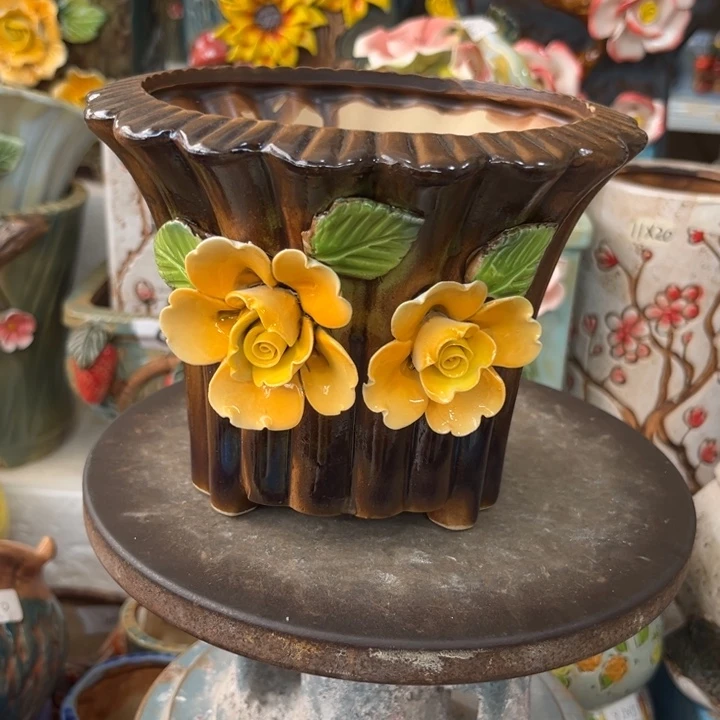 紫砂花盆粗陶材质多肉花盆