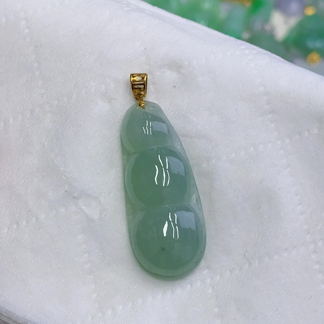 翡翠18K金镶嵌颈饰百元以上9元证书质检费自理