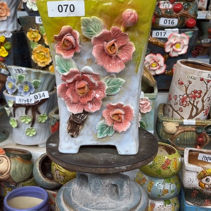 紫砂花盆粗陶材质多肉花盆