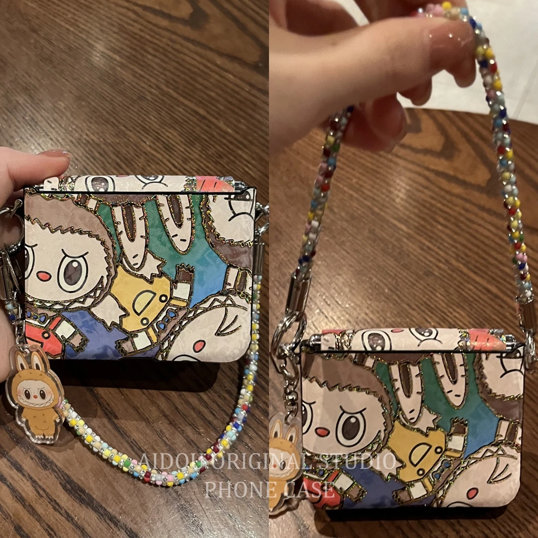 适用华为purax手机壳pocket2折叠屏彩色卡通拉布布小米mixflip2