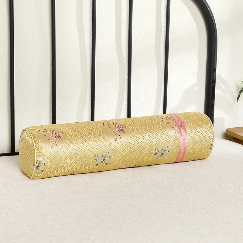 觅帛山苍子颈枕黄花梨深睡眠枕芯圆柱形护颈椎传统垫脖子用硬枕头