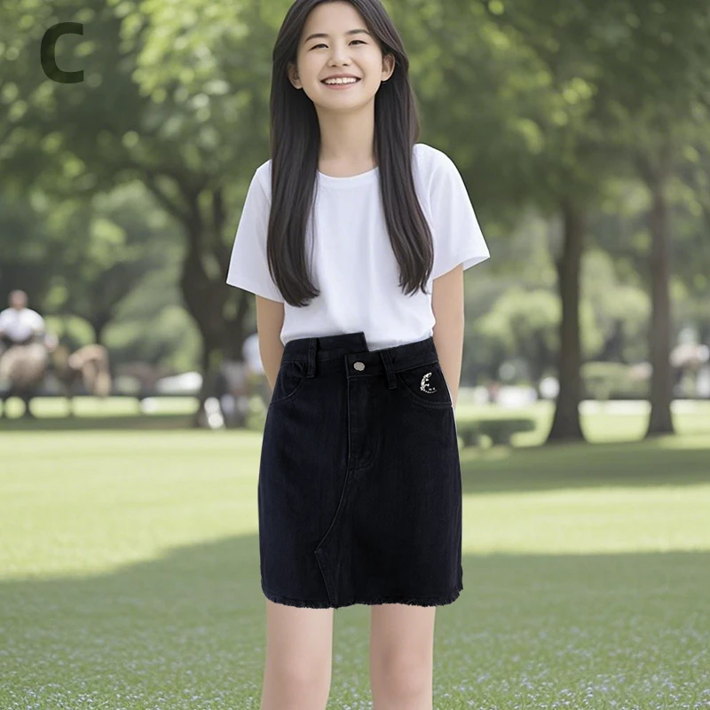 高腰爆款超短牛仔裙子女夏季小个子mm性感时尚A字百搭短裙半身裙