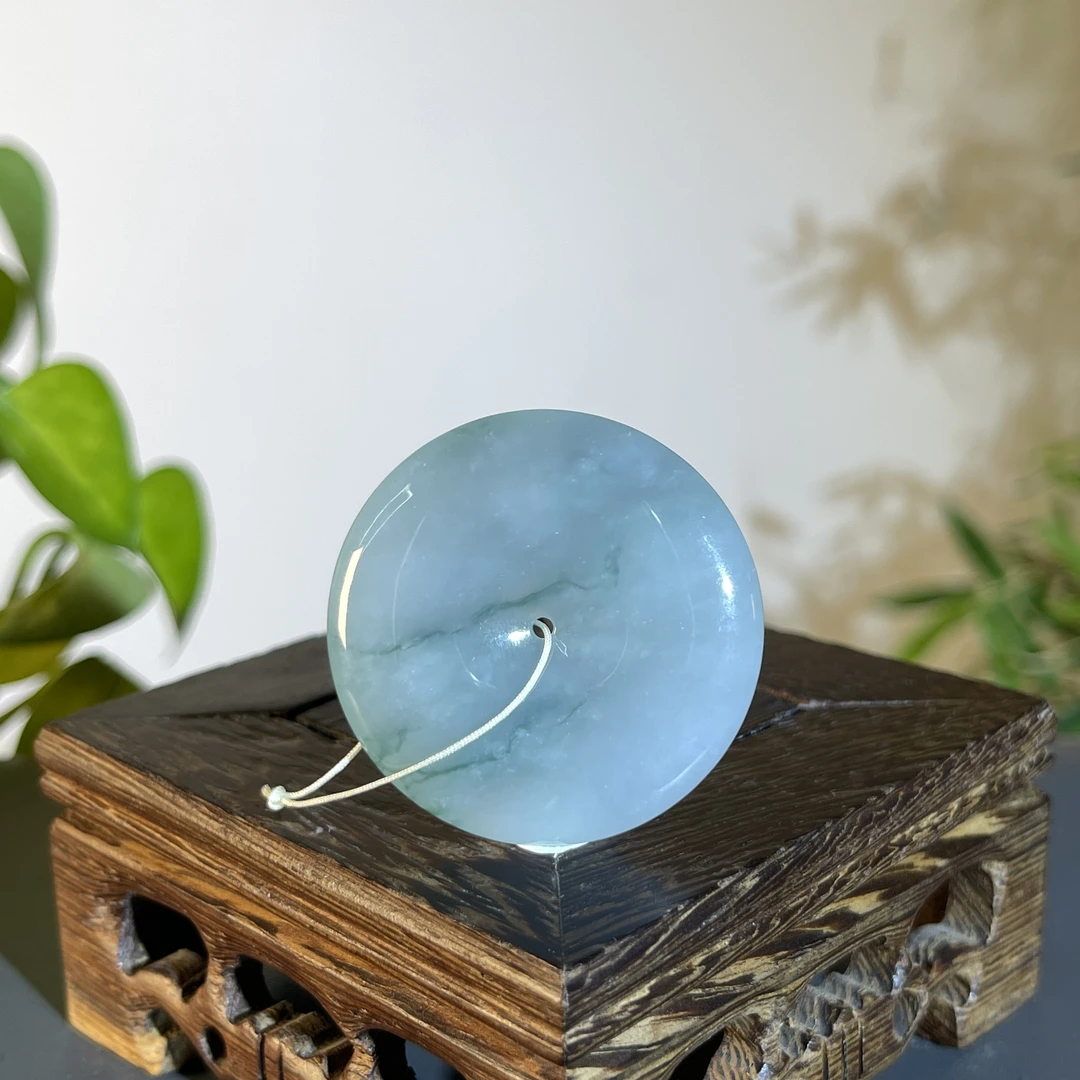 JCB17-101  天然缅甸A货翡翠  平安扣