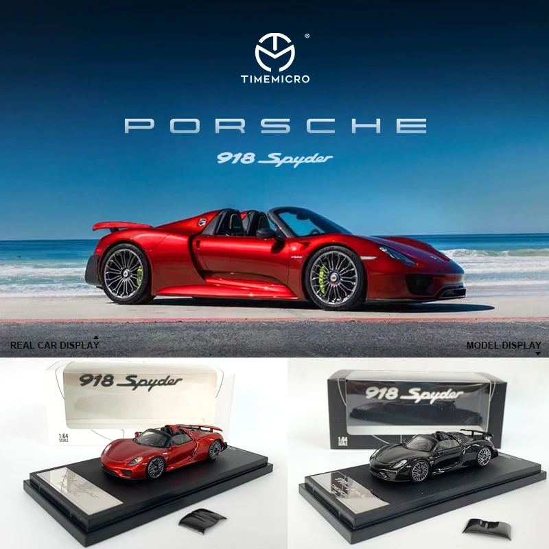 Time Micro 1:64 保时捷 918 Spyder 仿真合金超跑汽车模型收藏品
