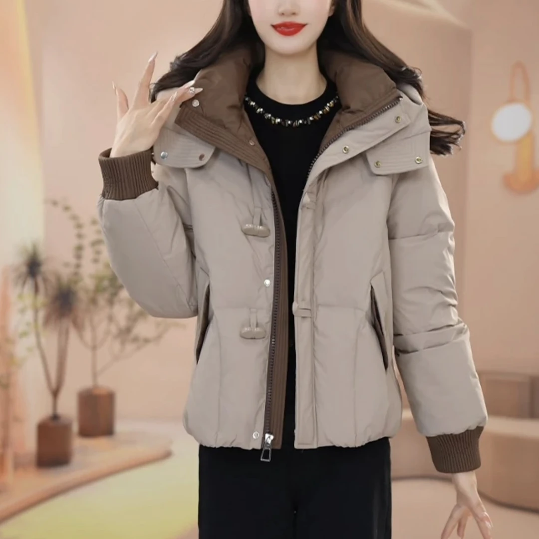 【羽绒服】2025年冬季新款洋气气质时尚显瘦加厚保暖白鸭绒羽绒服