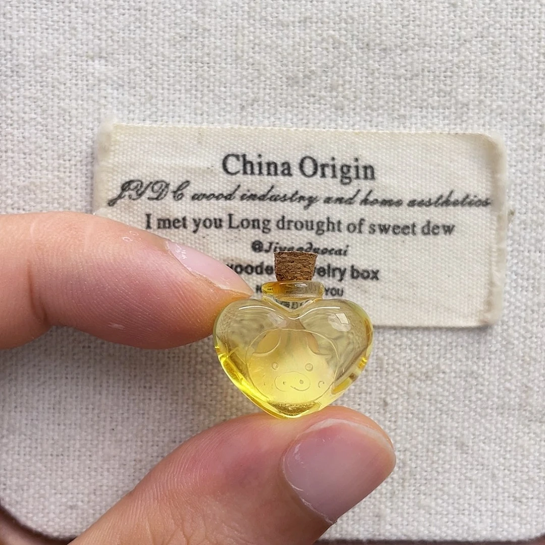 琥珀未镶嵌珠宝奇石许愿瓶
