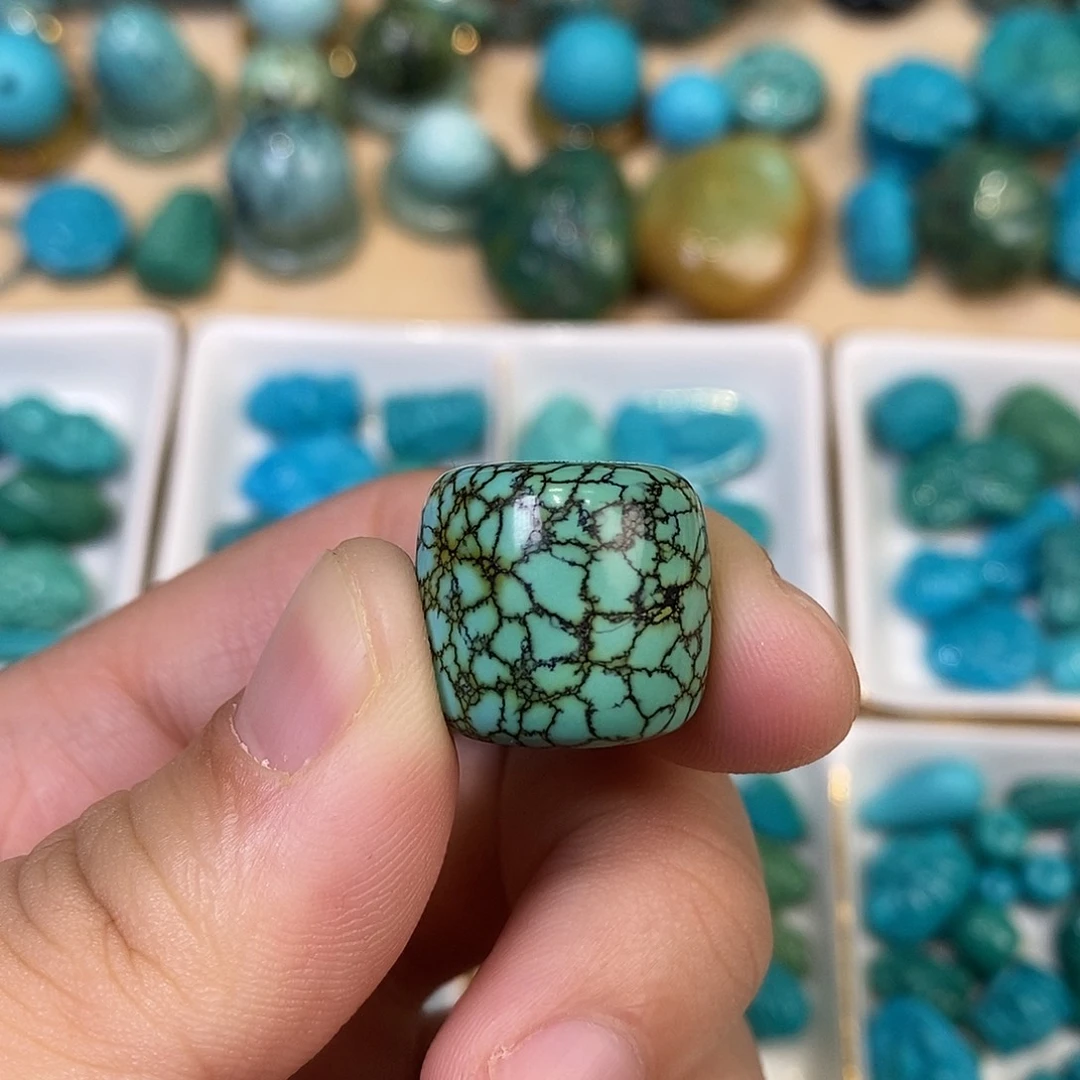 绿松石未镶嵌水草纹老型