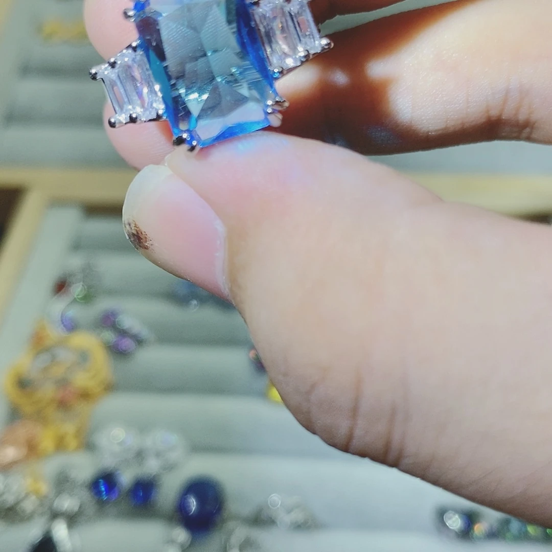 【闪购商品】水晶戒指银S925镶嵌