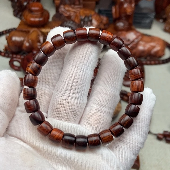 把件黄花梨/降香黄檀7*8直切珠