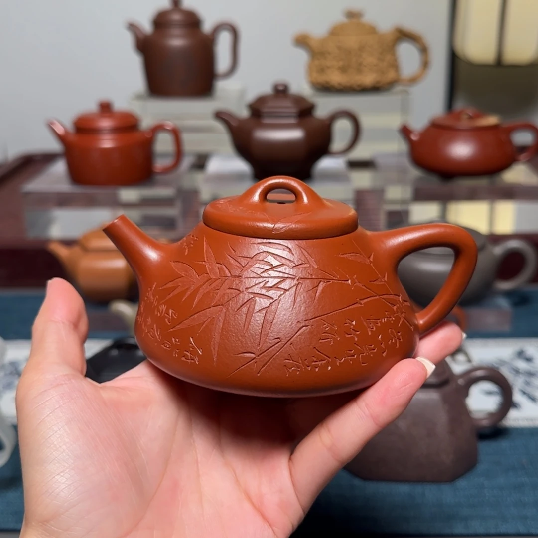 茶壶紫砂全手工小煤窑子冶石瓢 230cc