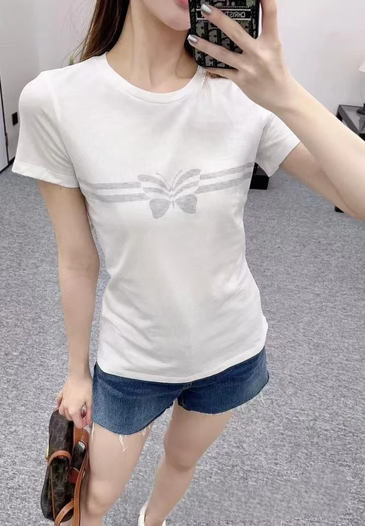 25新款miss系列经典字母印花短袖上衣YZ24K01014