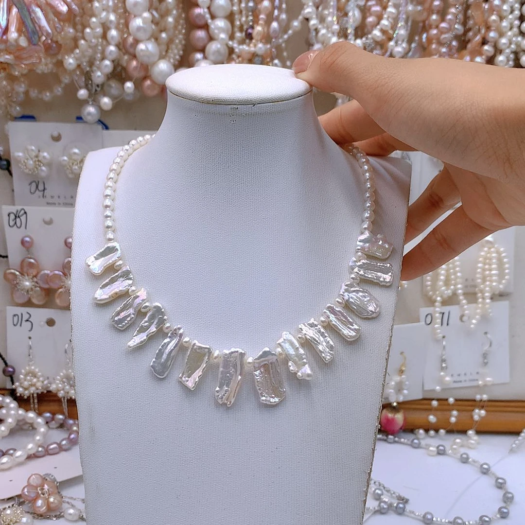 银S925镶嵌淡水珍珠发饰L*