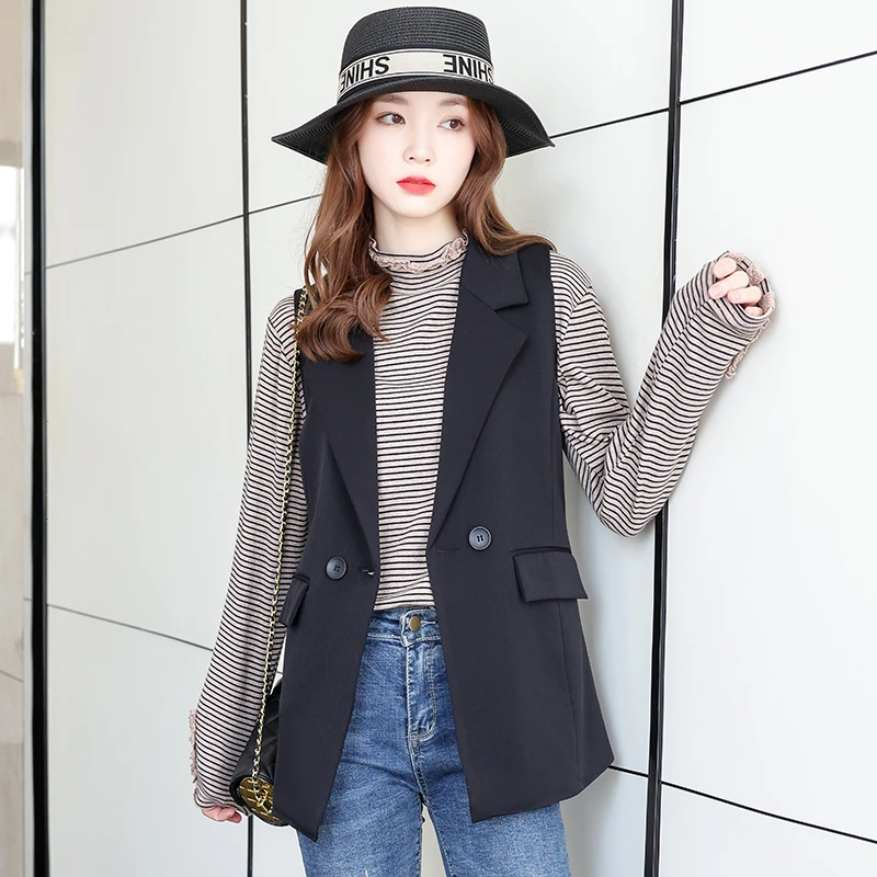 9527新中式春秋上衣马甲百搭气质女士时尚洋气修身显瘦无袖外套