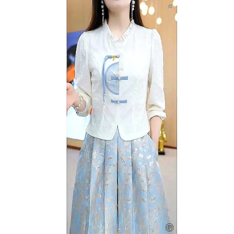 【可蓓儿】新中式国风马面裙套装2025新款女春季妈妈十三行爆妈妈装