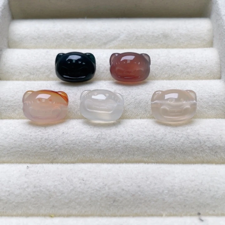 未镶嵌天然玛瑙鼠头/只玛瑙/玉髓