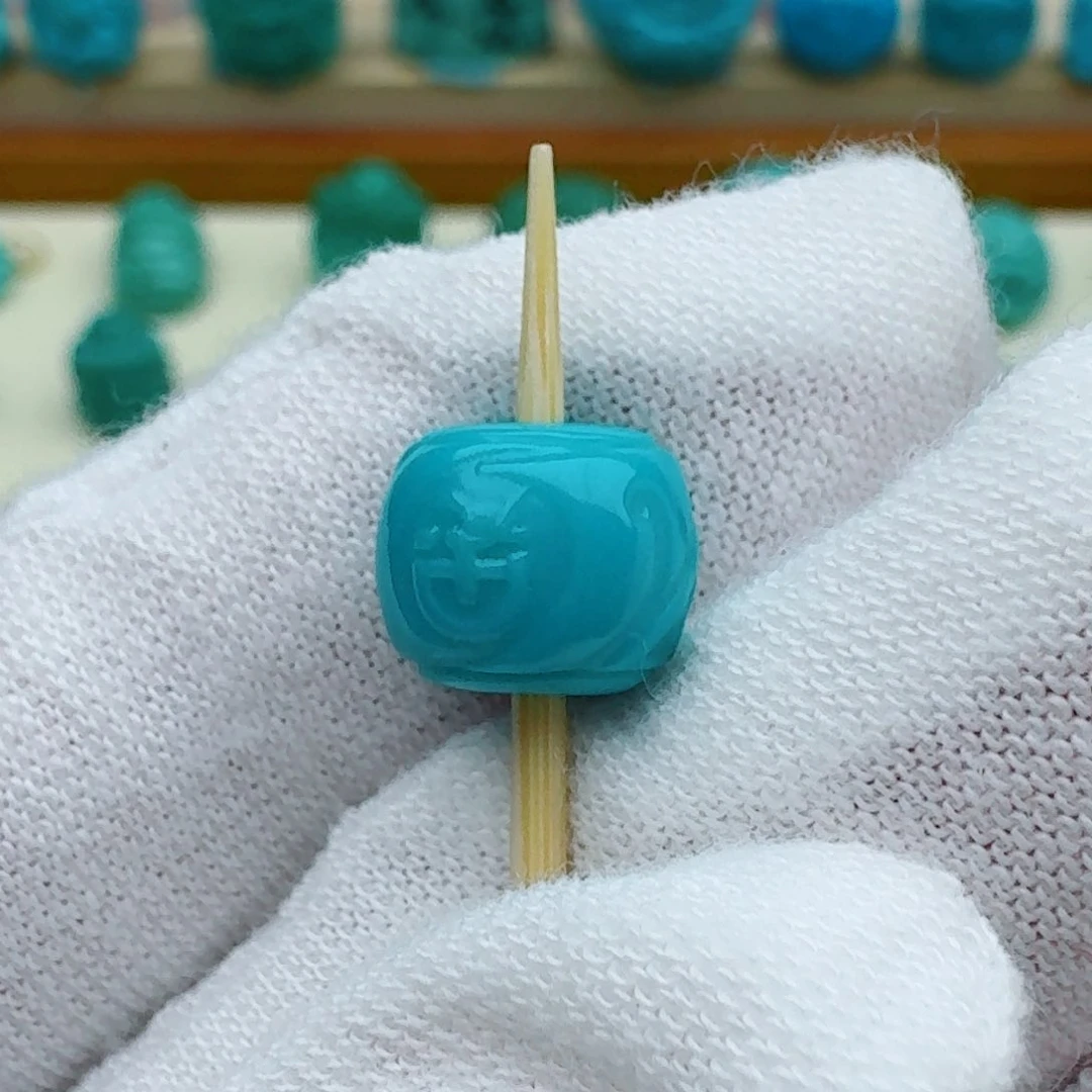 绿松石未镶嵌博古8.9团*哥