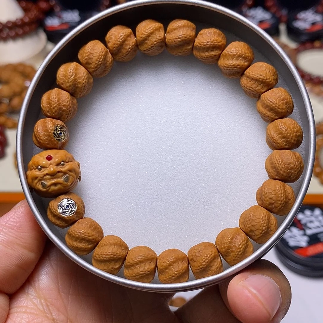 猴头核桃手串恶僧精工灵蛇听吟尺寸10+全品毕业