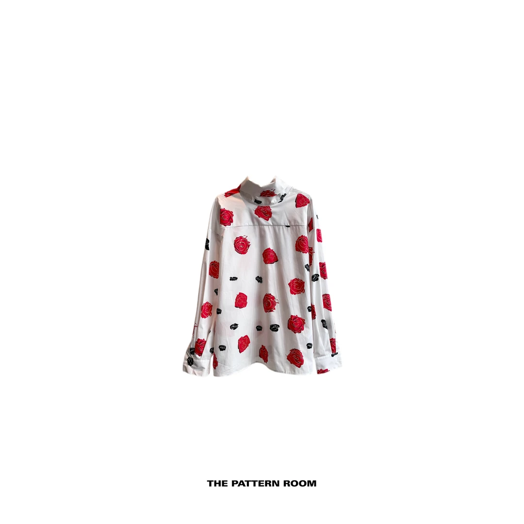 The pattern room | 可持续优雅绑结领口筋骨棉衬衫