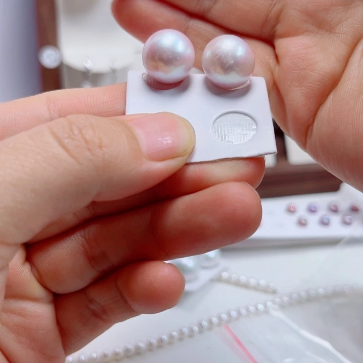 非金属贝壳925银珍珠耳钉下播福利