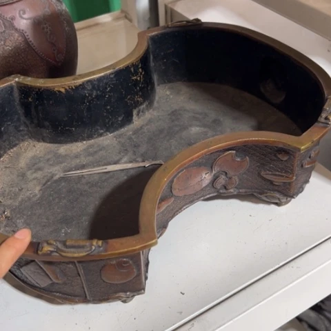 蜜安罐瓷香炉锡茶则