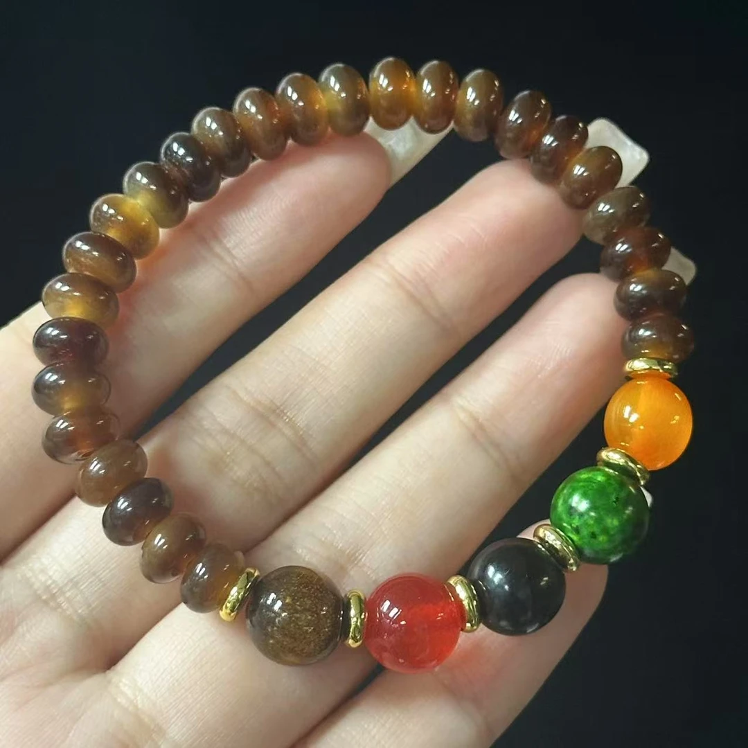 收藏品D 稀有珍藏级血料聚宝盆五行珠设计款DIY串珠 LG2424