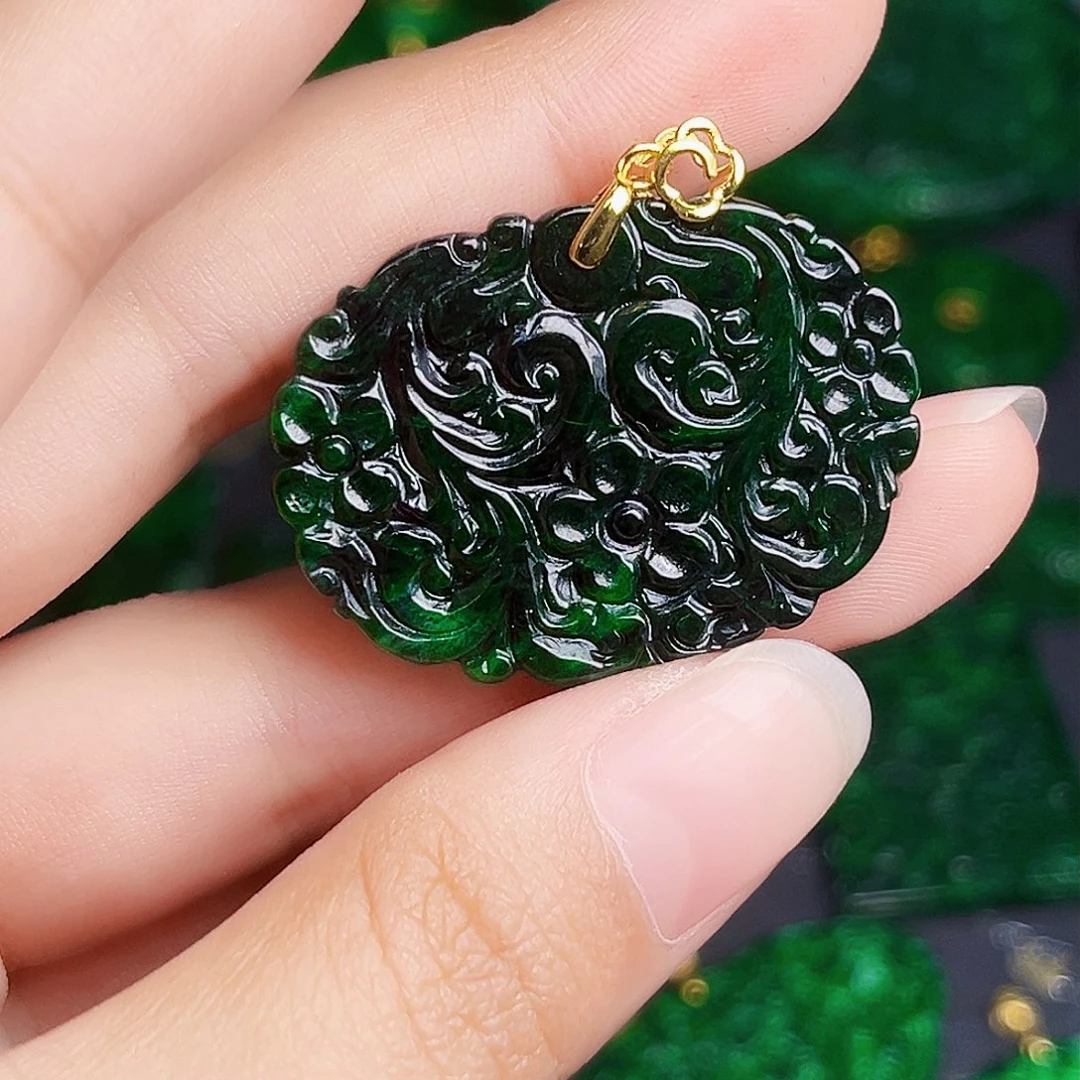 颈饰银S925镶嵌翡翠多样性