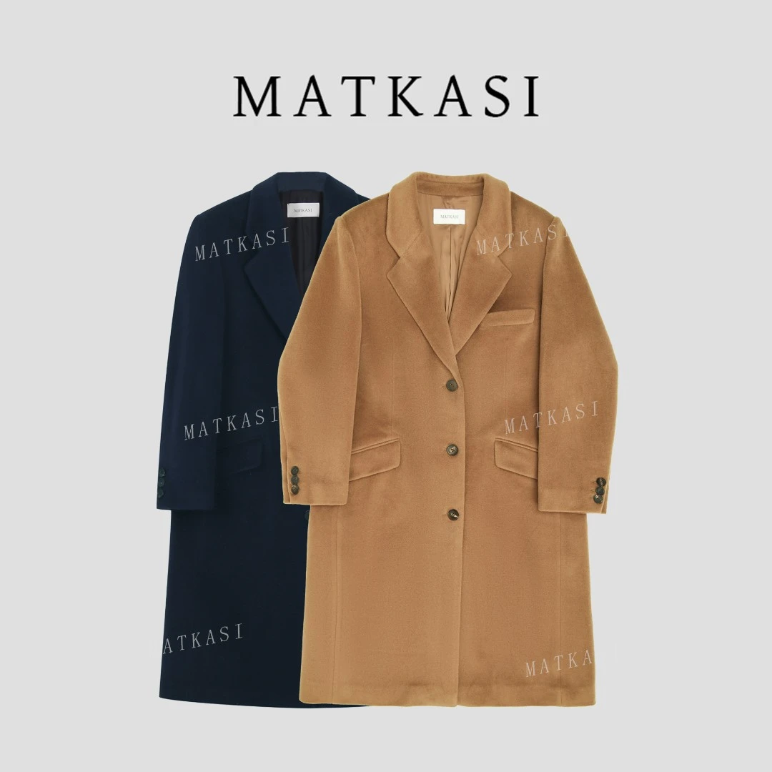 MATKASI 老钱风质感拉满气质挂百搭长款羊毛大衣