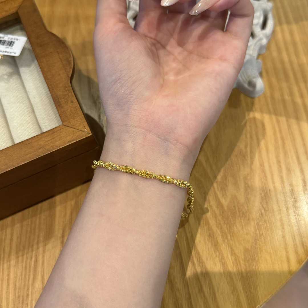 DS『猫眼波光粼粼』5G黄金足金999手链 S扣