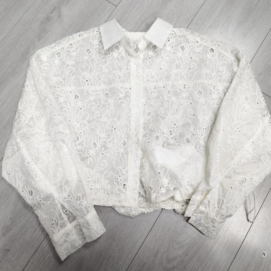 【张小张CC】通勤休闲百搭显瘦花花镂空外套6058