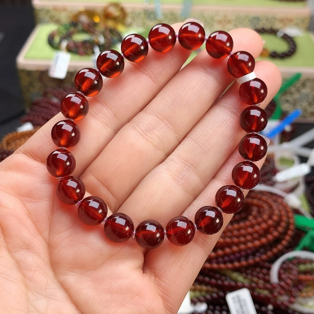 石榴石手串未镶嵌手串9