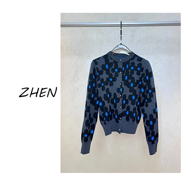 【ZHEN】25K01370 2025新款显瘦时尚百搭小众气质毛衣女款