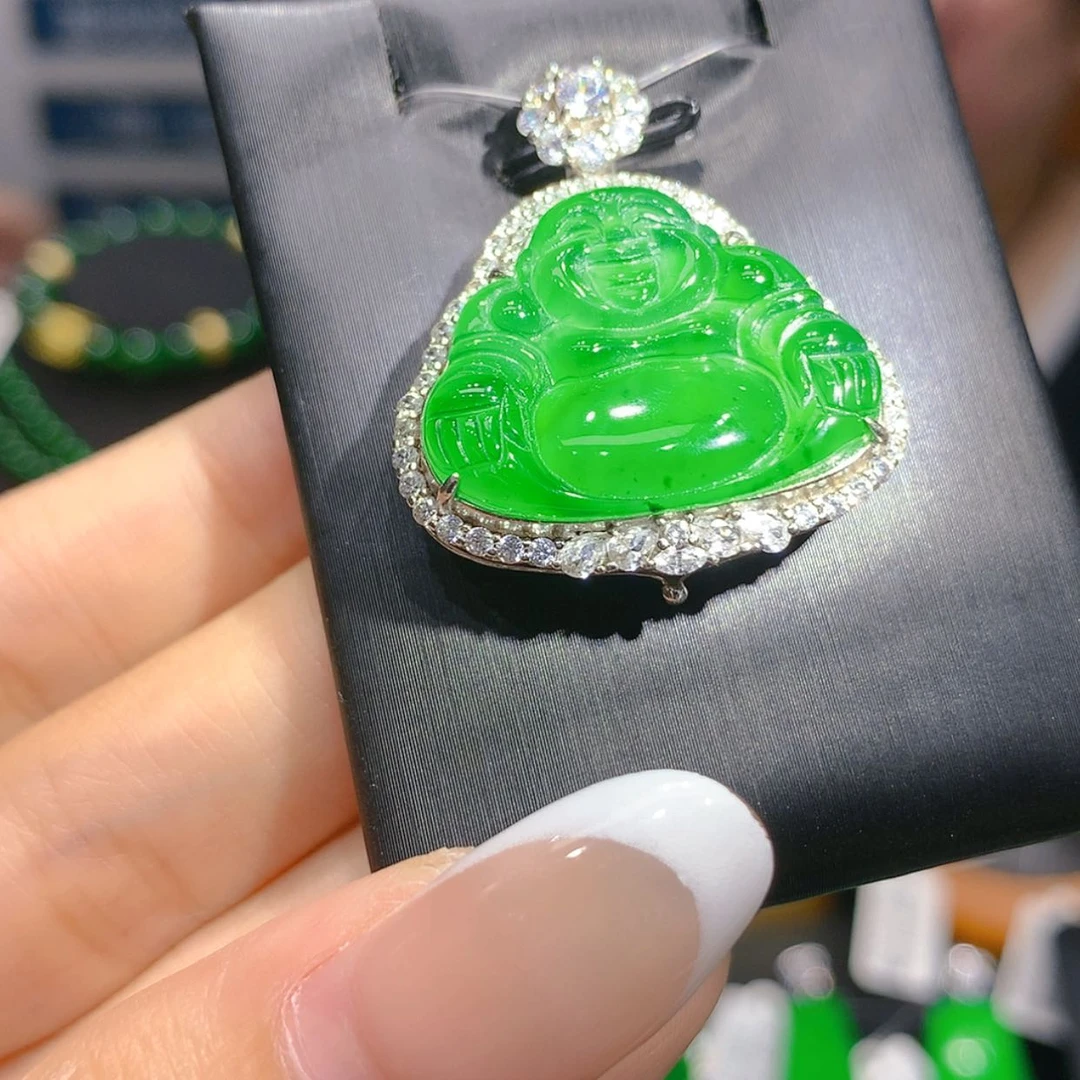 【闪购商品】颈饰银S925镶嵌翡翠4柒姐