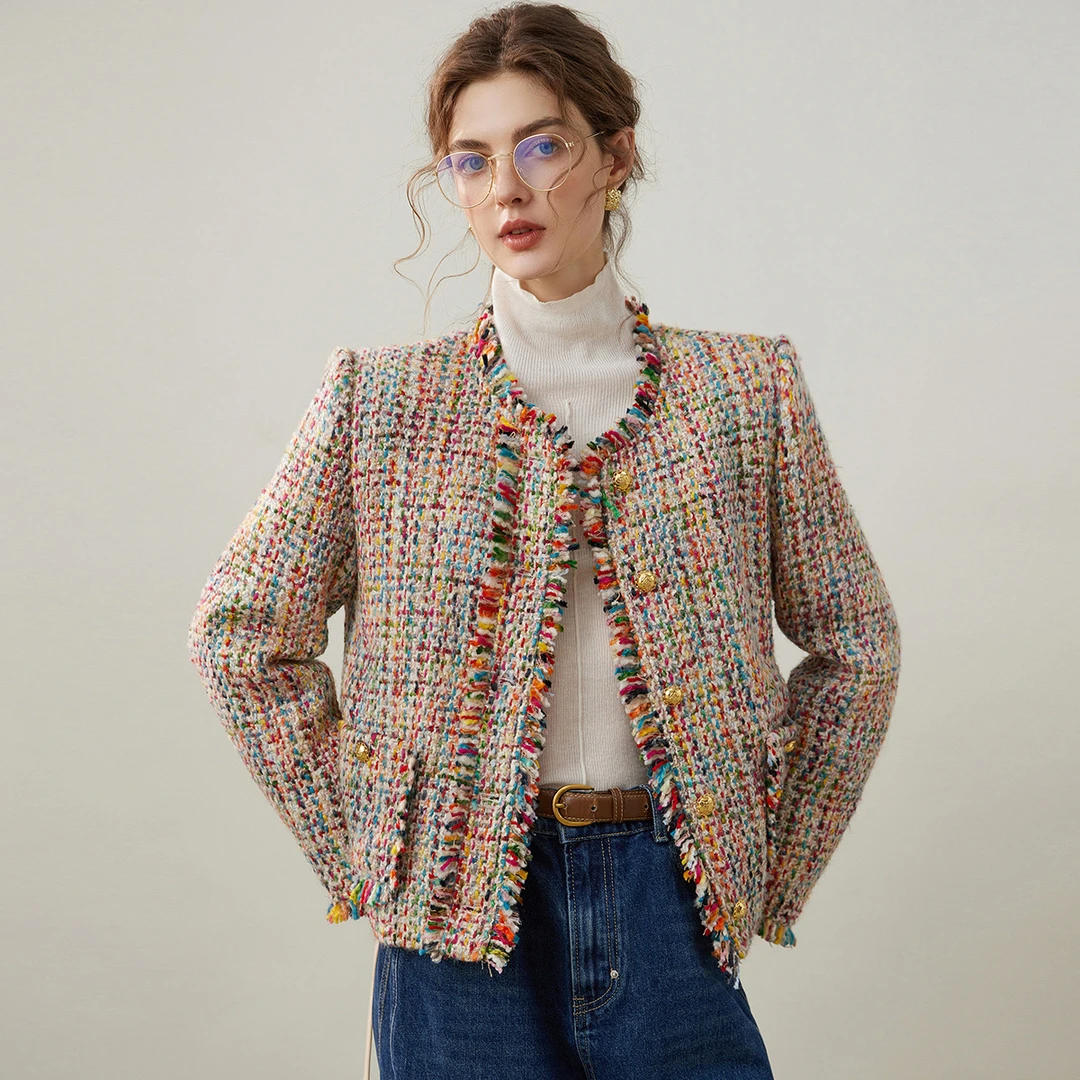 【小呆鸟粉丝专享】&白鹿语时尚圆领加厚保暖单排扣羽绒服WBX10078