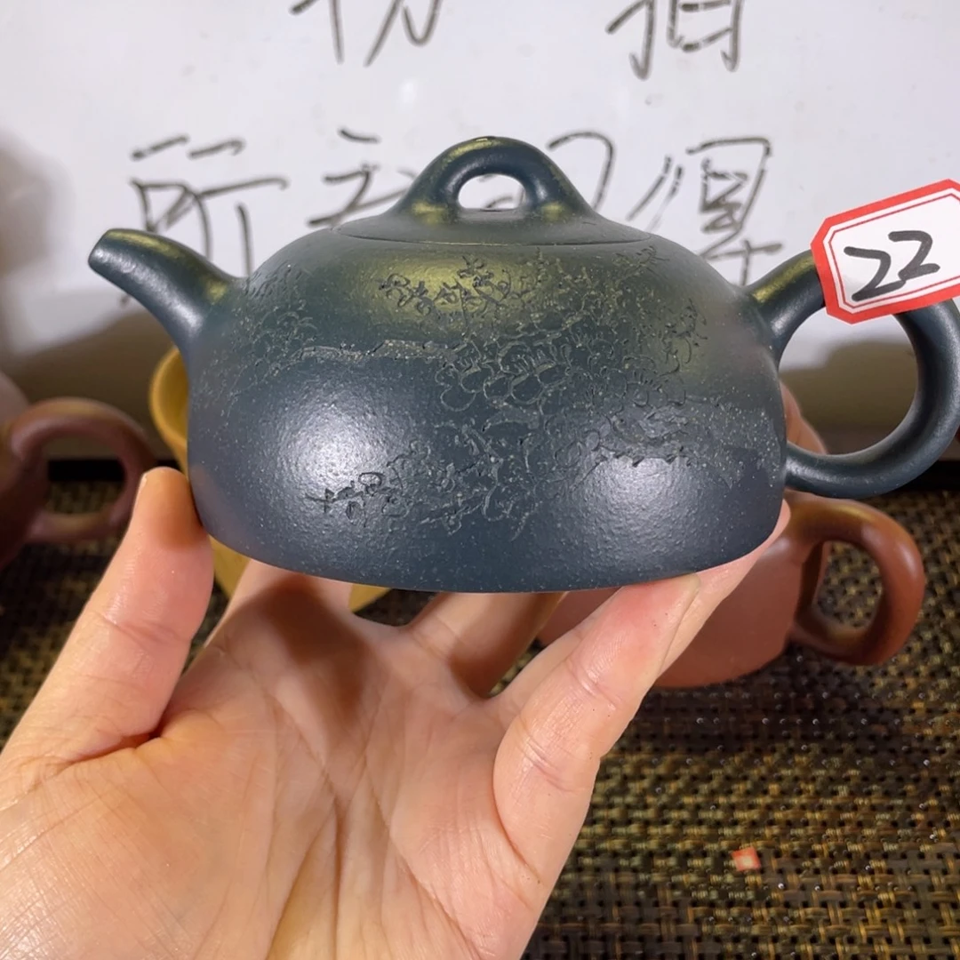 茶壶紫砂半月微瑕全手