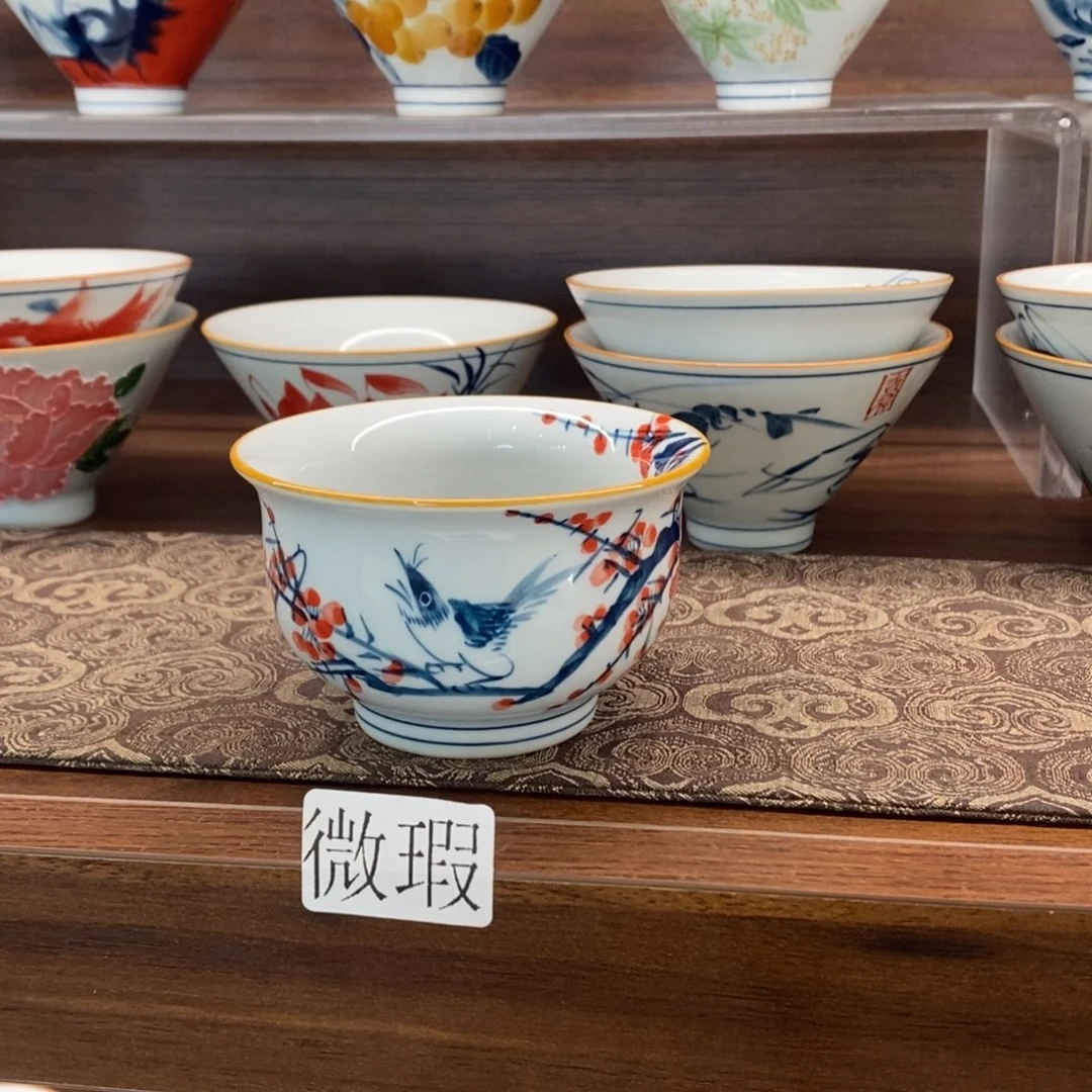 釉下彩老陶泥手工绘制