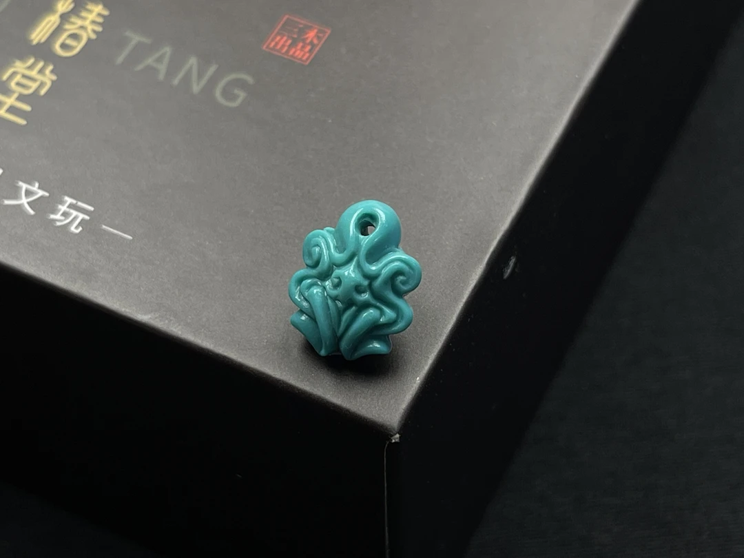 绿松石挂件狐狸雕刻 14✖️11.1 细节丰富 独具特色 光彩夺目