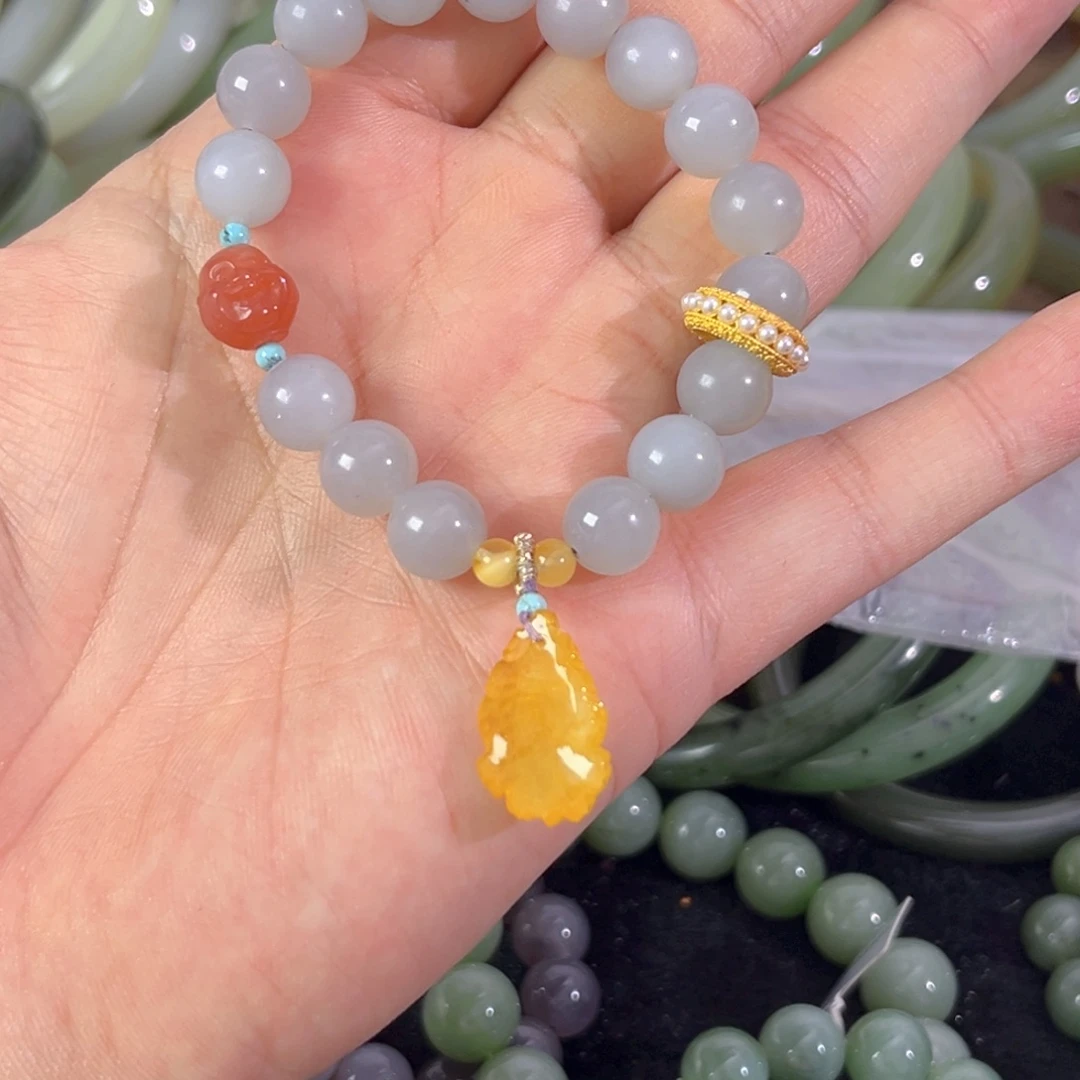 和田玉未镶嵌手链688号和田玉手链