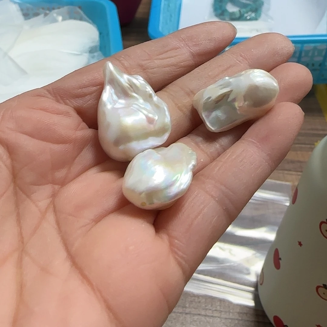 玛瑙/玉髓合金珠宝半成品巴洛克珍珠一个混发不挑