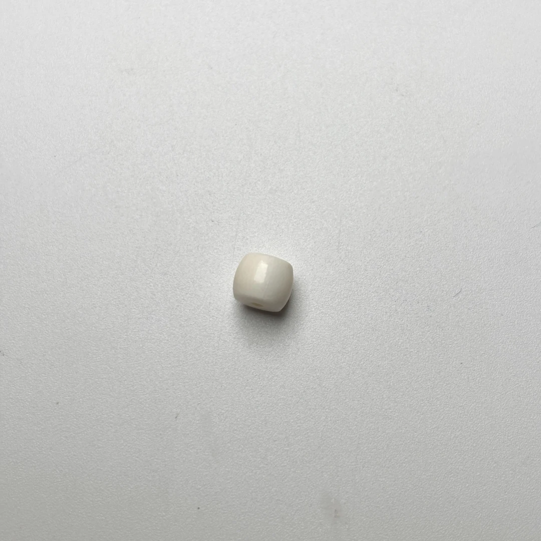 天然猛犸牙原色5A冰料6mm直切单珠百搭款文玩配饰