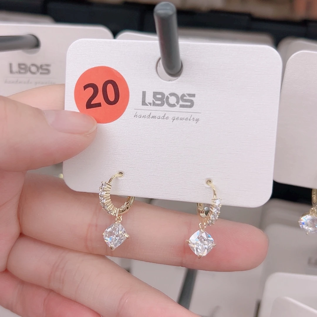 锆石纯铜合金耳环