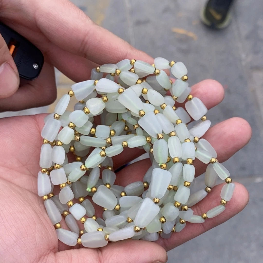 和田玉手串未镶嵌多样性发货 拍一发一